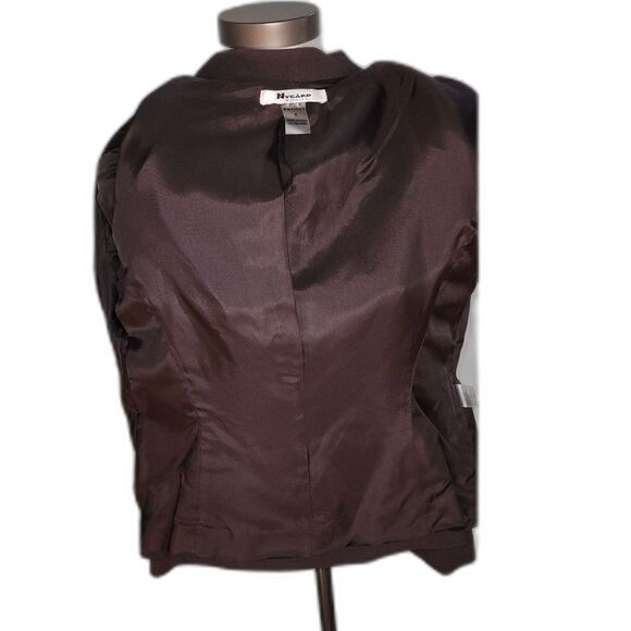 Nygard Petites Brown Button Up Suit Jacket Blazer Size 6 - Picture 3 of 7